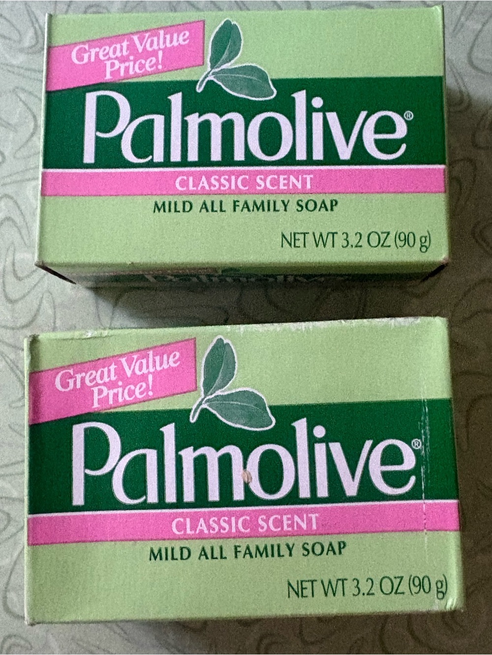 Vtg Lot of 2 Palmolive Classic Scent Mild All Family Bar Soap (3.2 oz Each) — NO